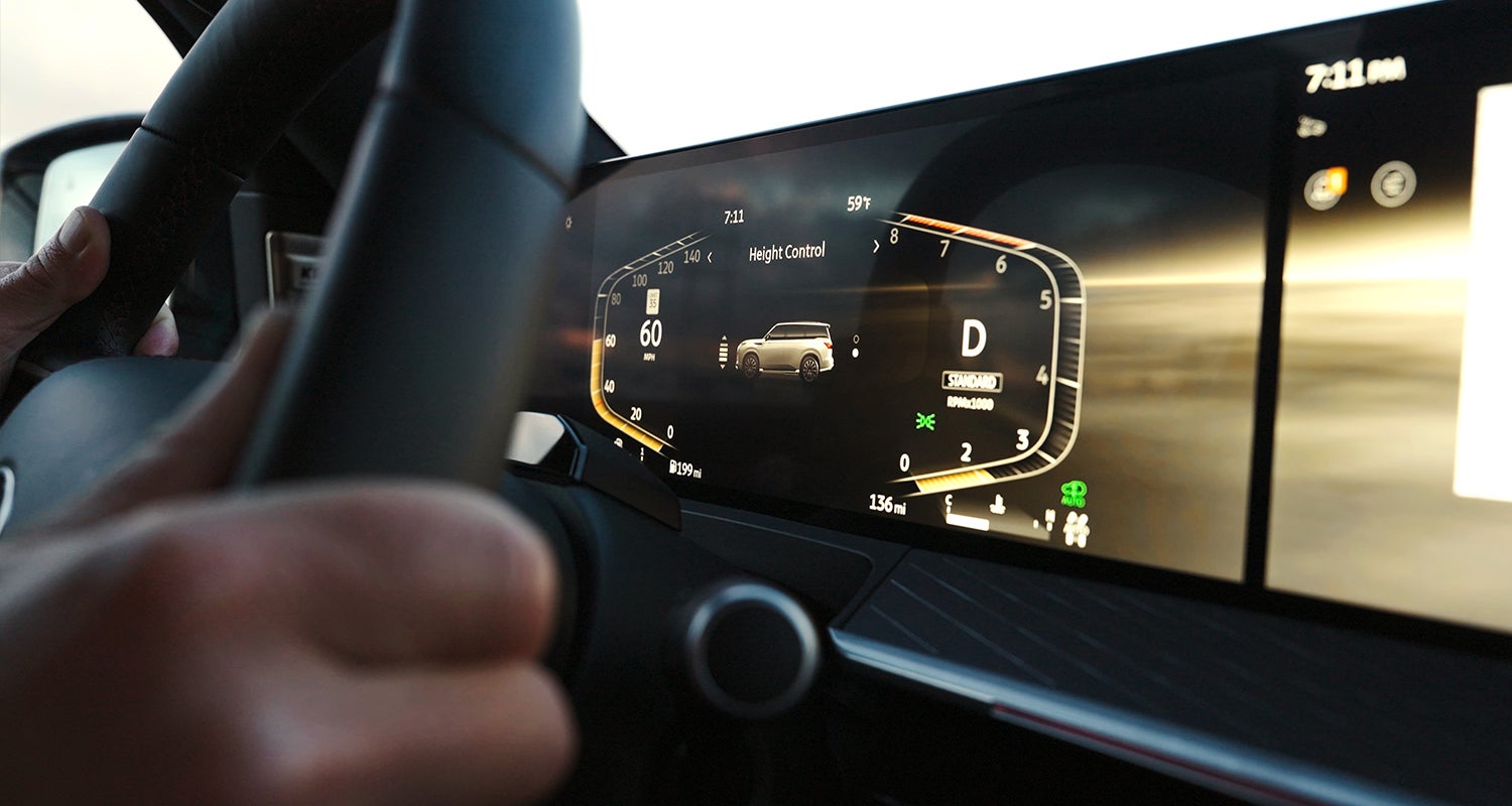 INFINITI QX50 using InTouch infotainment system